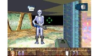 A skeleton with a rifle! And its wearing boots?