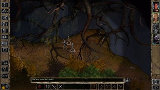 Baldurs Gate 2: Enhanced EditionIm Spiel wirken die neuen Landschaften weniger beeindruckend, Elemente wie dieser Baum sind zu leicht als detailarme 3D-Objekte zu erkennen.
