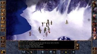 Baldurs Gate: Enhanced EditionDas größte neue Gebiet sind die verschneiten Wolkengipfel, wo wir gegen dunkle Mönche kämpfen.
