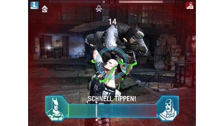 Batman: Arkham OriginsSterbender Schwan: Die tödlichen Pirouetten Banes beenden wir nur durch Traktieren des Spielgeräts.