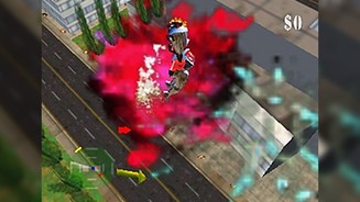 Blast Corps»Thunderfist« lässt keinen Stein auf dem anderen. Der Roboter zertrümmert die Bauten mit seinen explosiven Aufwärtshaken.