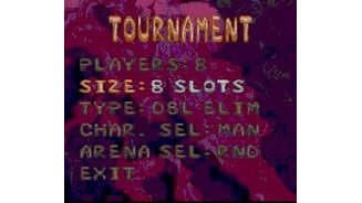 Tournament menu
