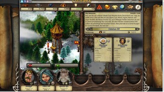 Cultures OnlineGewonnen! Unsere beiden Helden (unten) haben zwei Gegner erledigt. Fernkämpferin Lea kam nicht mal zum Schuss. Übrigens lässt sich das Spiel jederzeit auf Englisch umschalten.