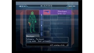 Ingame options screen lets you browse your weapons, items, game options and such