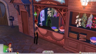 Die Sims 4: Reich der MagieFehlen uns Zutaten, kaufen wir welche im Zauberladen im Reich der Magie ein.