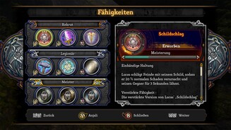 Dungeon Siege 3Jeder Charakter verfügt über sechs Spezialfertigkeiten, die wir nach und nach freischalten.