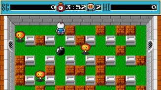 DynaBlaster (1992)Diese inhaltlich identische Umsetzung des Arcade-Klassikers Bomberman 2 vertreibt Ubisoft in Europa. In Arenen muss man durch geschicktes Platzieren von Bomben und den schlauen Einsatz von Power-Ups seine Gegner eliminieren.