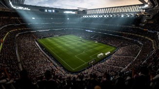 FIFA 18Hier blicken wir von einem der obersten Ränge über das Estadio Santiago Bernabéu, Heimstätte von Real Madird.