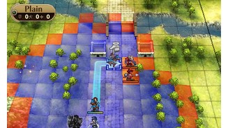 Fire Emblem: AwakeningDie Schlachtfelder sind eher schlicht gestaltet. Wenn Charaktere in einer der beiden Festungen stehen, regenerieren sie dort Gesundheit und haben bessere Kampfwerte.
