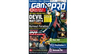 GamePro 022008mit Devil May Cry 4-Titelstory und Tests zu Burnout Paradise, Zack + Wiki und Condemned 2. Außerdem: Previews zu Fire Emblem, Alone in the Dark und Killzone 2.