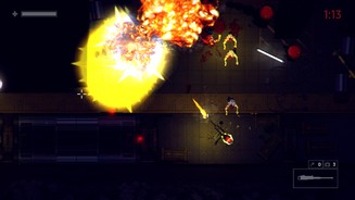 Garage: Bad TripEin Klassiker in Actionspielen: Der Held macht mit einem Geschütz alles platt. In dieser Szene sieht man auch die mächtigen Explosionen.