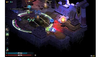 Weil ihr diesmal eine Hexe spielt, verfügt ihr neben Waffen auch über magische Talente, die Mana verbrauchen.