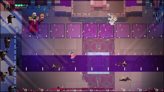 Hyper Light Drifter
Bereits der erste Boss hat einiges am Kasten. Wechselnde Angriffsmuster, einige kleine Schergen und Attacken, die nur einen Bruchteil einer Sekunde als Reaktionszeit lassen, fordern uns ordentlich.