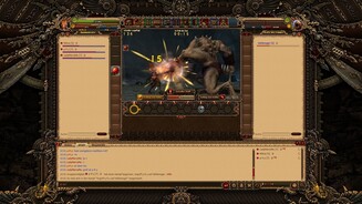 JuggernautZu dritt gegen einen Instanz-Oger: Wir dreschen mehrmals auf ihn ein, dann ist der nächste Gruppenspieler dran. Spannend, obwohl wir dann nur schrumpfende Gesundheitsbalken erleben!