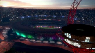 London 2012Die originalen Schauplätze machen das offizielle Spiel zu London 2012 authentisch. Hier das London-Olympiastadion ...