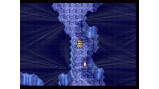 In a dungeon. The bouncing white thing is an enemy; they are not random, as you can see