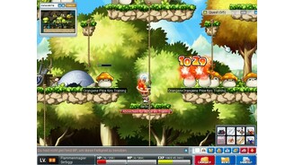 MapleStoryAls Flammenmagier können wir eine kleine Flamme beschwören, die uns im Nahkampf unterstützt.