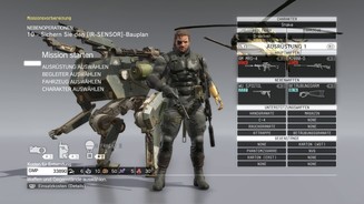 Metal Gear Solid 5: The Phantom PainVor einer Mission legen wir unseren Begleiter, die Tageszeit und unsere Ausrüstung fest.