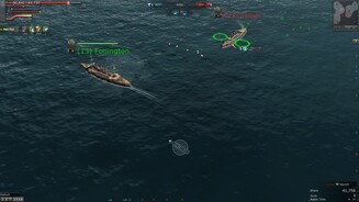 Navy Field 2Kreuzer gegen Kreuzer: Dieses gegnerische Schiff möchte sich auf kurze Distanz mit unserem Kreuzer der Monmouth-Klasse anlegen...