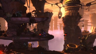 Oddworld: Abes Oddysee - New n TastySituationen mit mehreren Gegnern sind knifflig. Hier aktivieren wir eine Mine, um den Slig zu sprengen. Das erfordert Schnelligkeit und exaktes Timing.