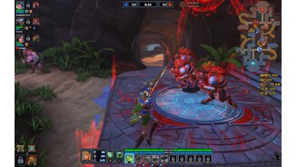 Orcs Must Die! UnchainedMit Glyphs werden befreundete Monster gebufft. Das rote Glyph lässt unsere Minions mehr Schaden anrichten.