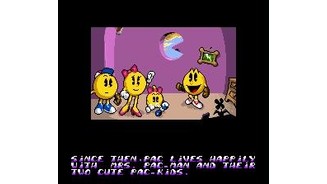 Introduction frame ? Before starting the adventure, Pac-Man meets his family.