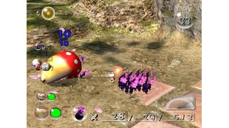 A purple Pikmin can carry the equivalent of 10 normal Pikmin.