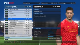 Pro Evolution Soccer 2017 (PC)Die Meisterliga wurde nur dezent überarbeitet, zum Beispiel durch getrennte Budgets für Ablösesummen und Gehälter. Das vereinfacht die Suche nach neuen Spielern.