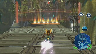 Ratchet + Clank: QForceDer Feind ist eindeutig besser gegen Angreifer gerüstet als wir.