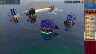 Rise of VeniceDank dem (teuren) brennenden Öl lassen sich in den Seeschlachten nun auch Schiffe bekämpfen, die außerhalb der Kanonenreichweite fahren.