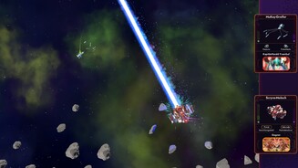 Star Control: OriginsBei den Gefechten gewinnt nicht immer der mit dem dicksten Strahl (rechts: ein Scryve Moloch), Taktik und fliegerisches Können sind fast noch wichtiger.