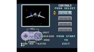 After the title screen you can configure your controls, and at the same time get a feel for the movement of your Arwing