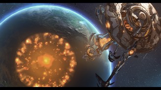 Starcraft 2: Legacy of the VoidDie Galaxie brennt: Im Feldzug gegen Amon müssen auch mal ganze Planeten dran glauben.