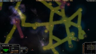 StarDrive Die Galaxiekarte sieht aus, als würde man eine Ameisenstraße aus dem ersten Stockwerk bestrachten: Es wuselt und lebt, aber richtig erkennen kann man nur wenig.