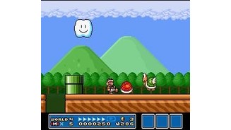 In World 4 of Super Mario Bros. 3, youll see that in some stages, the objects and enemies are bigger than normal! Very cool...