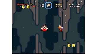 Super Fat Mario is floating in the air
