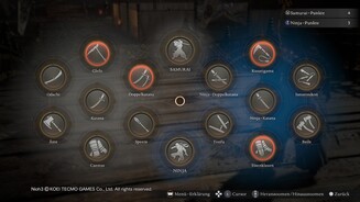 Nioh 3: Jede Waffe hat ihren eigenen Talentbaum.