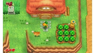 The Legend of Zelda: A Link Between WorldsGenau wie wir es aus dem SNES-Vorgänger in Erinnerung haben: Links Zuhause in der Mitte der Landkarte von Hyrule.