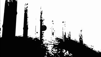 The Unfinished SwanDiese Bäume zu Beginn des Spiels werden erst sichtbar, nachdem ihr sie mit Farbe angespritzt habt.