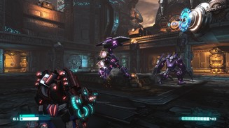 Transformers: Untergang von CybertronDecepticon-Springer können uns mit ihren Jetpacks auf die Pelle rücken und sind nur im Rücken verwundbar.