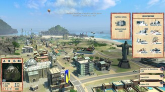 Tropico 4Hilfreich: Im Baumenü wird uns ein Gebäude empfohlen. So finden auch Einsteiger schnell ins Spiel.