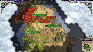 Warlock: Master of the ArcaneIn dieser Partie sind wir auf einer Halbinsel zwischen Meer und einem Gegner gefangen.