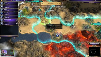Warlock: Master of the ArcaneAuf diesen Minotaurenhöhlen können wir entweder eine Einheitenproduktion oder einen Betrieb für bessere Rüstungen hochziehen.<