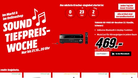 Sound-Tiefpreiswoche bei MediaMarkt - Soundsysteme von Bose, Yamaha und anderen Herstellern stark reduziert