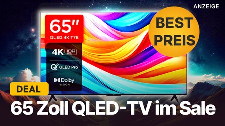 65 Zoll QLED-TV günstig wie nie im Angebot: Diesen 4K-Fernseher haut Amazon jetzt zum absoluten Schnäppchenpreis raus!