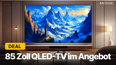 85 Zoll 4K-Fernseher 1800€ günstiger: QLED-TV mit 144Hz + Mini-LED jetzt im Amazon-Angebot abstauben!