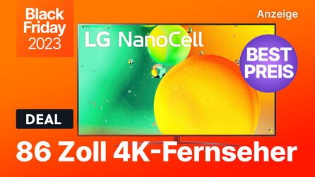 86 Zoll 4K-TV zum Bestpreis: Fernseher mit 120Hz + HDMI 2.1 für PS5 im Black Friday-Angebot sichern