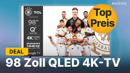 98 Zoll QLED-TV im Angebot: Riesigen 4K-Fernseher mit 144Hz jetzt zum halben Preis schnappen!