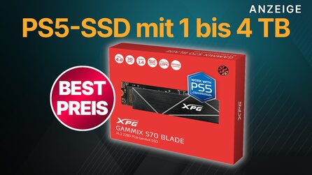 Schnelle PS5-SSD hammermäßig günstig: Die Adata S70 mit Heatsink gibts mit 1 bis 4 TB ab 69€!