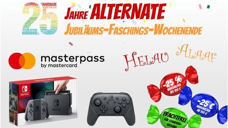 25 Jahre Alternate Aktionswochenende - Nintendo Switch Pro Controller, Spiele + mehr zum Bestpreis